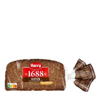 Harry The full grain cakes cut, hearty, dark and fine rye wholemeal bread 500 g bag