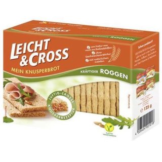 Light &amp; Cross Crispbread Rye ready to eat, cut, from wheat 125 g box